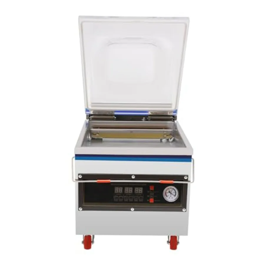 キッチン用業務用真空シーラーマシン 12.6インチシーリングバー付き 湿った食品や肉の保存に最適 A