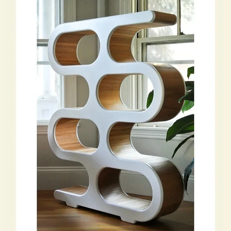 Display rack Display rack Nordic minimalist art bookshelf Creative curved Italian minimalist display