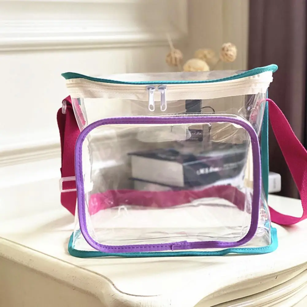 Sac de plage transparent en PVC imperméable de grande capacité, sac de rangement polyvalent pour jouets de plage, sac fourre-tout pour cosmétiques et poudres de toilette, été