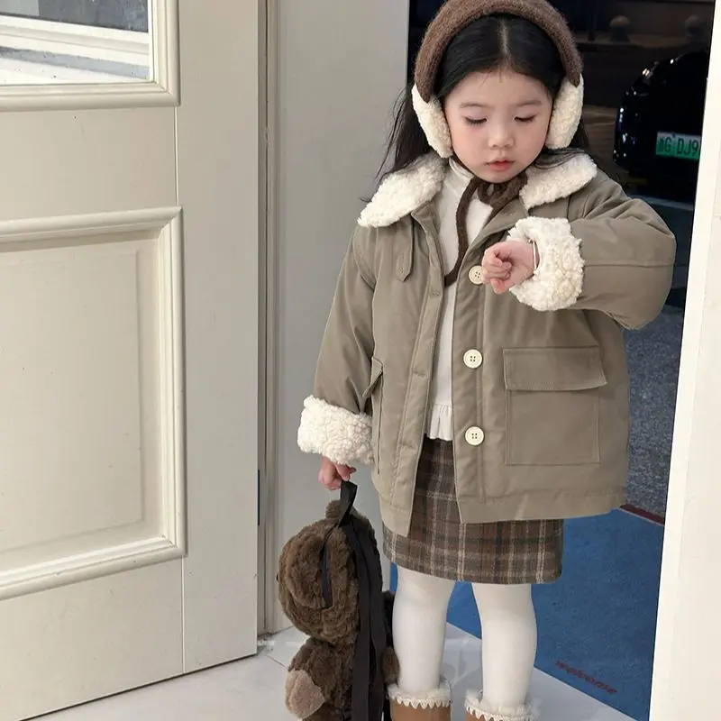 

Осенне-зимняя стеганая куртка для девочек, однотонное утепленное пальто, новые модные удобные топы, детская одежда от 7 до 12 лет