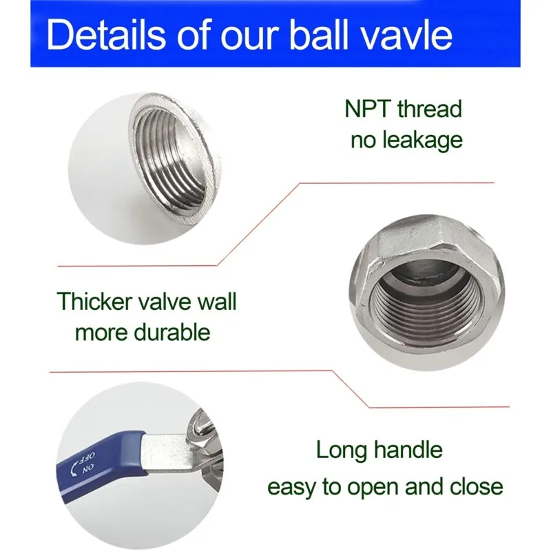 

TFORU-Ball Valve, 1 Inch, Heavy Duty, Male NPT(MNPT) To Female NPT(FNPT) Threads, Long Handle Switch, For Water, Oil And Gas Sys
