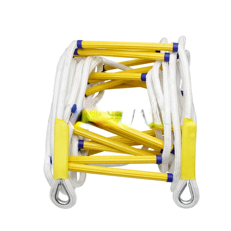 화재 탈출 사다리 구조 로프, 비상 작업 안전 대응, 화재 구조, 암벽 등반 공중 작업 구조, 15m