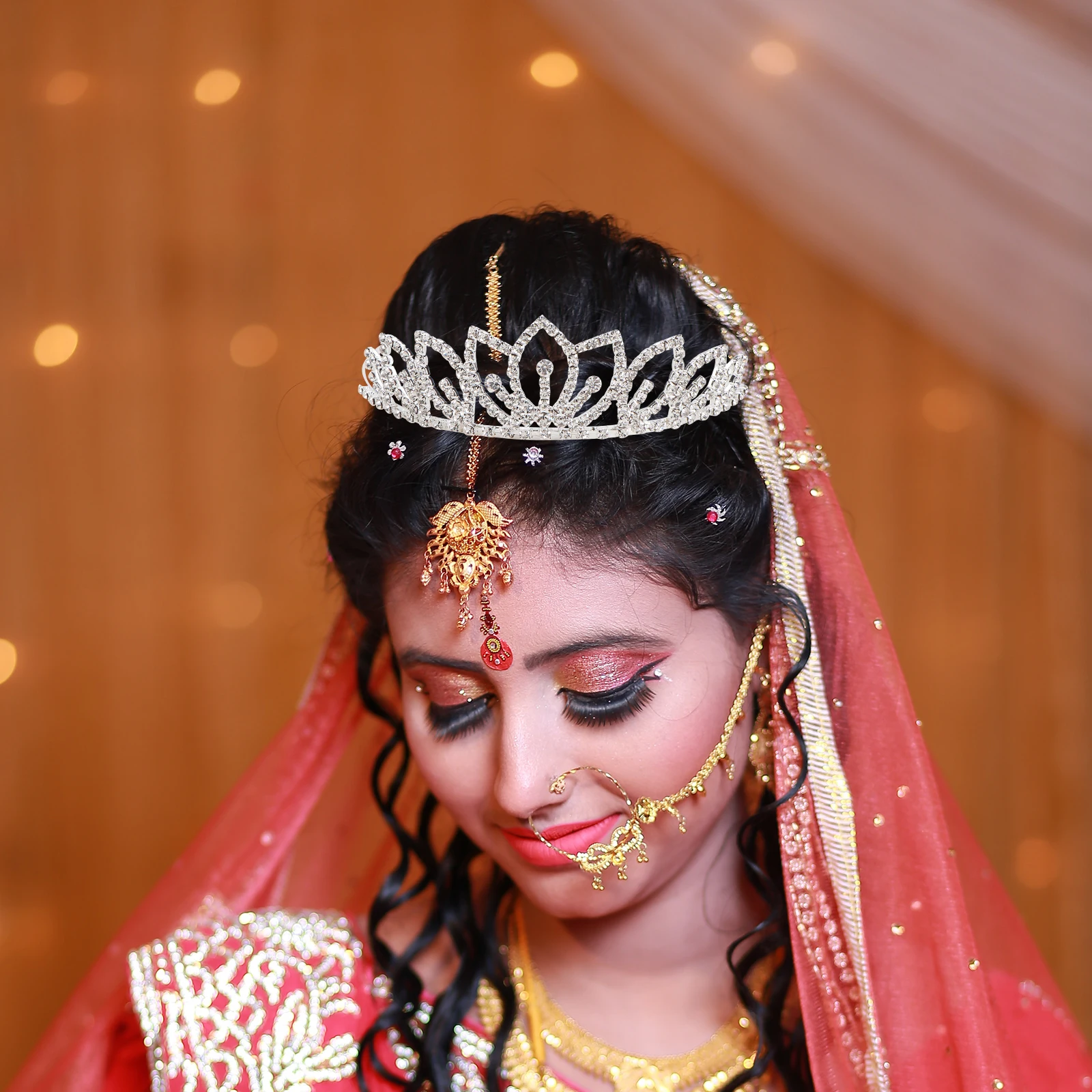 

Girl Headbands Rhinestone Bridal Wedding Crystal Crown Princess Circlet Crowns for Women Tiaras Headpiece Bride