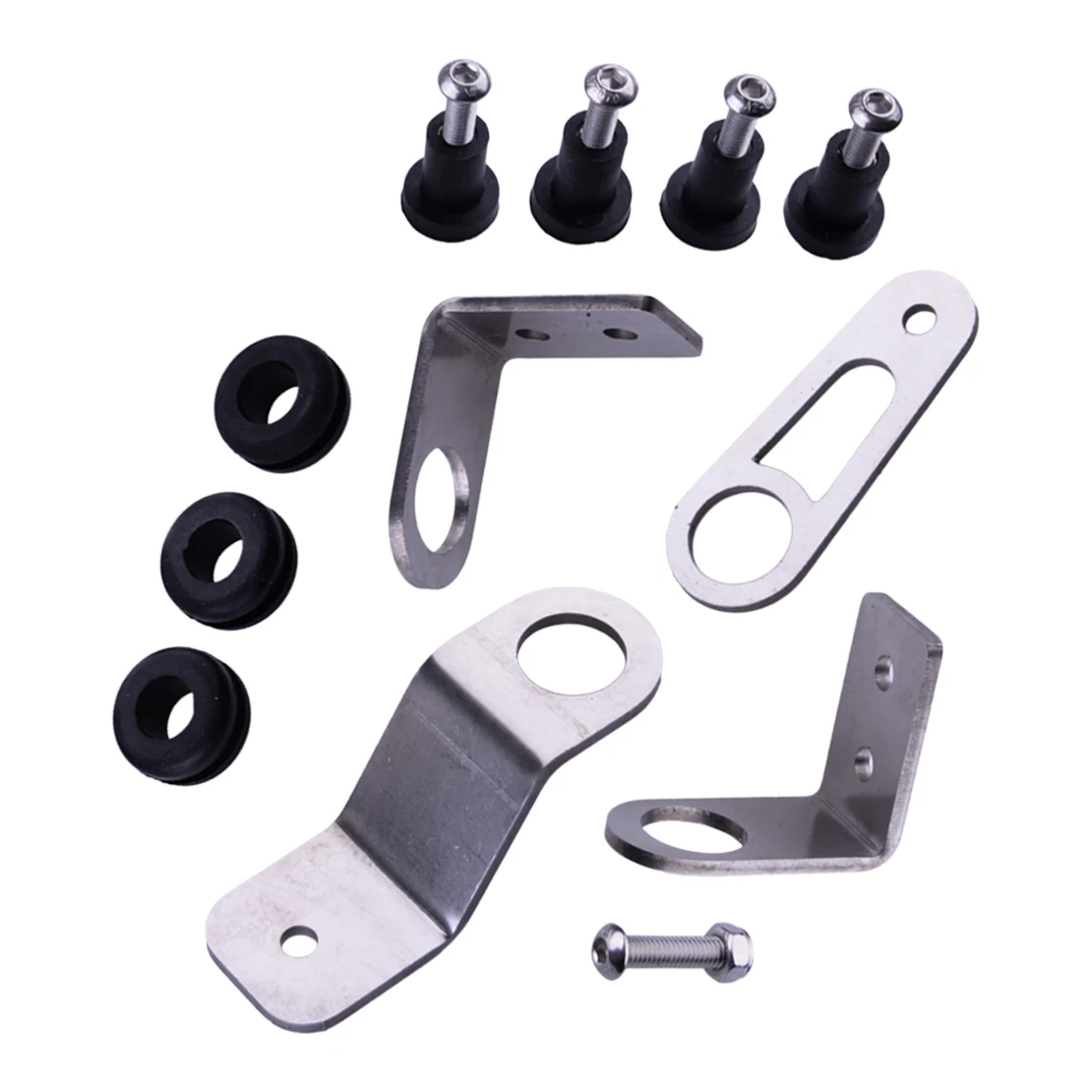 Stainless Steel Bolt-On Radiator Bracket Kit High Quality Fit for Honda Civic EG EK DC2 1992-2000 K-Swap K20 K24 Engine