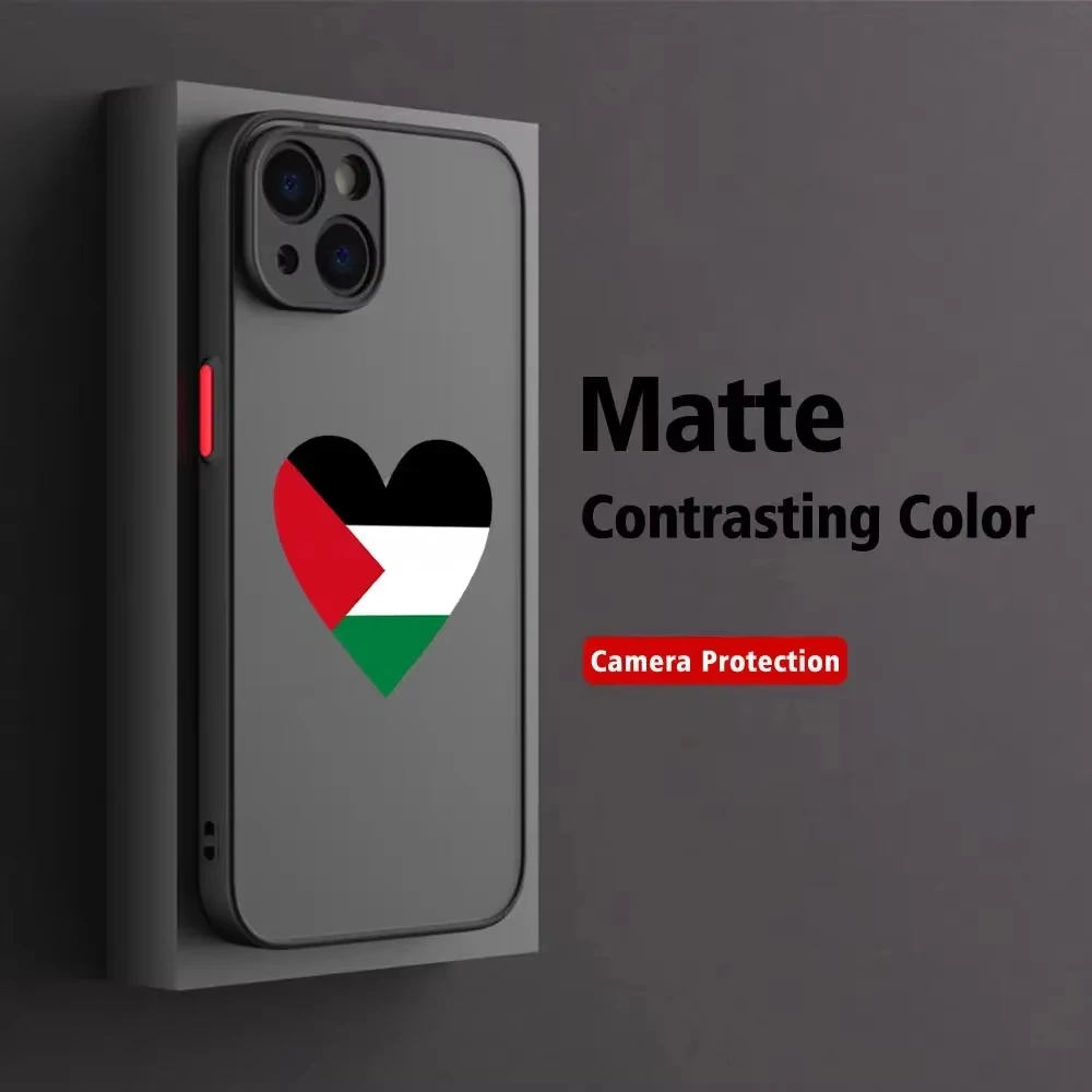 Custodia per telefono passaporto mappa bandiera palestina per iPhone 16 15 13 14 12 11 Pro Max Mini X XR XS 7 8 Plus SE Art Cover morbida trasparente di lusso