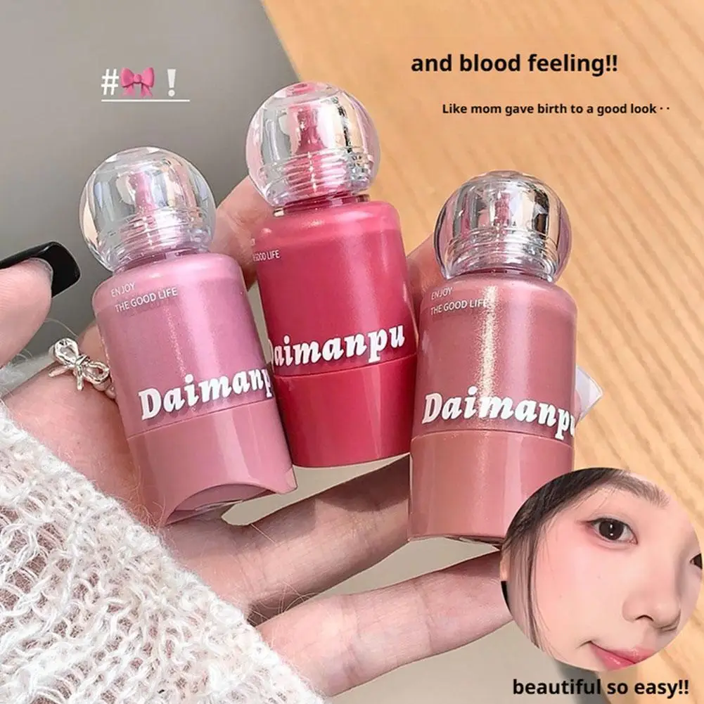 Koreaanse Vloeibare Blusher Lip En Wang Hydraterende Stick Lip Make-up Rouge Natuurlijke Balsem Glans Wang Poeder Blush Crème Gezichts H2U8