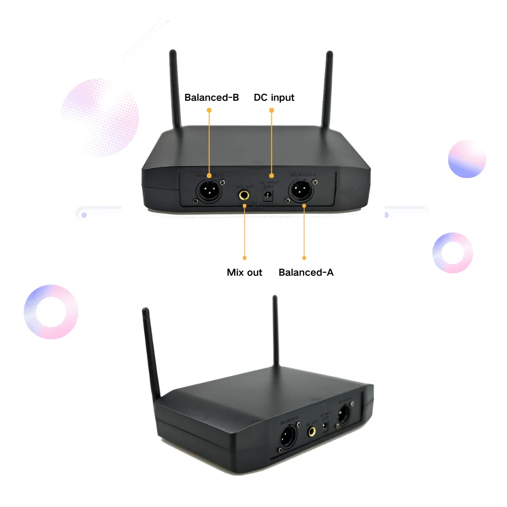 جديد G-LX4 B58 G58 ميكروفون لاسلكي احترافي UHF قابل لإعادة الشحن مرحلة الأداء خطاب KTV مكافحة صفير الصوت GLX58 رئيس #6