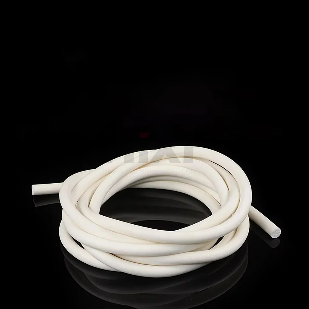 シリコーンゴムスポンジストリップ,白いフォームシール,vmq丸型フォームケーブル,直径1〜30mm, 10m