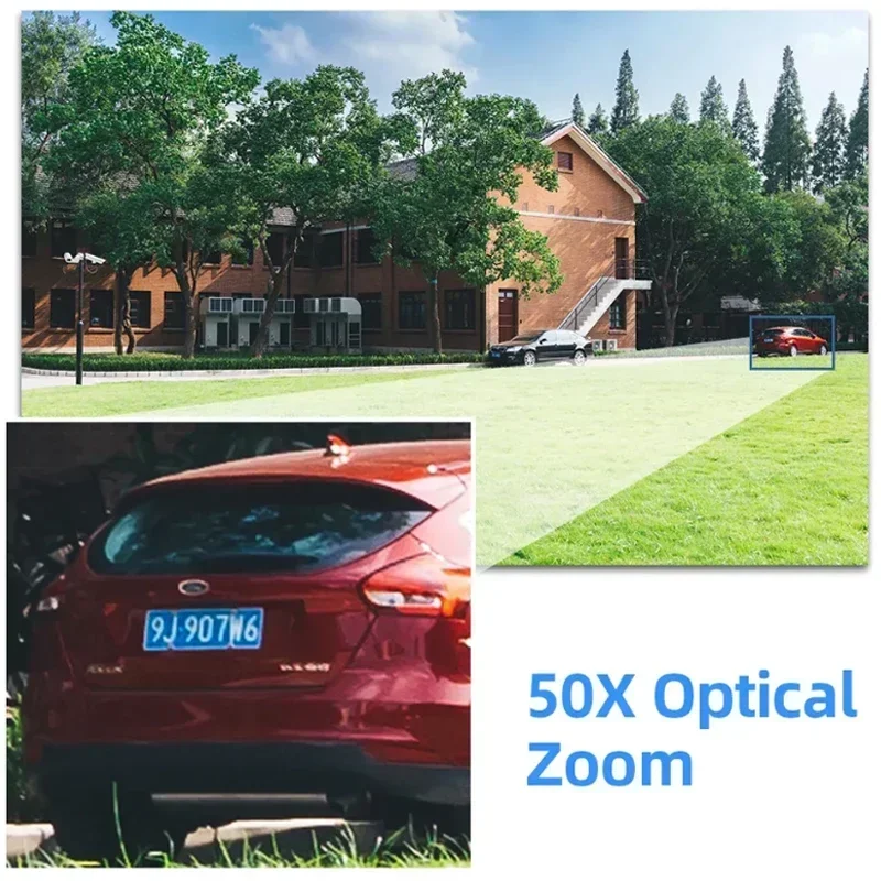 Wistino 6k Icsee 50x ซูมไร้สาย 4G กล้องวงจรปิด Night Vision เสียงน่ากลัวกล้องเครือข่ายกันน้ํากลางแจ้ง