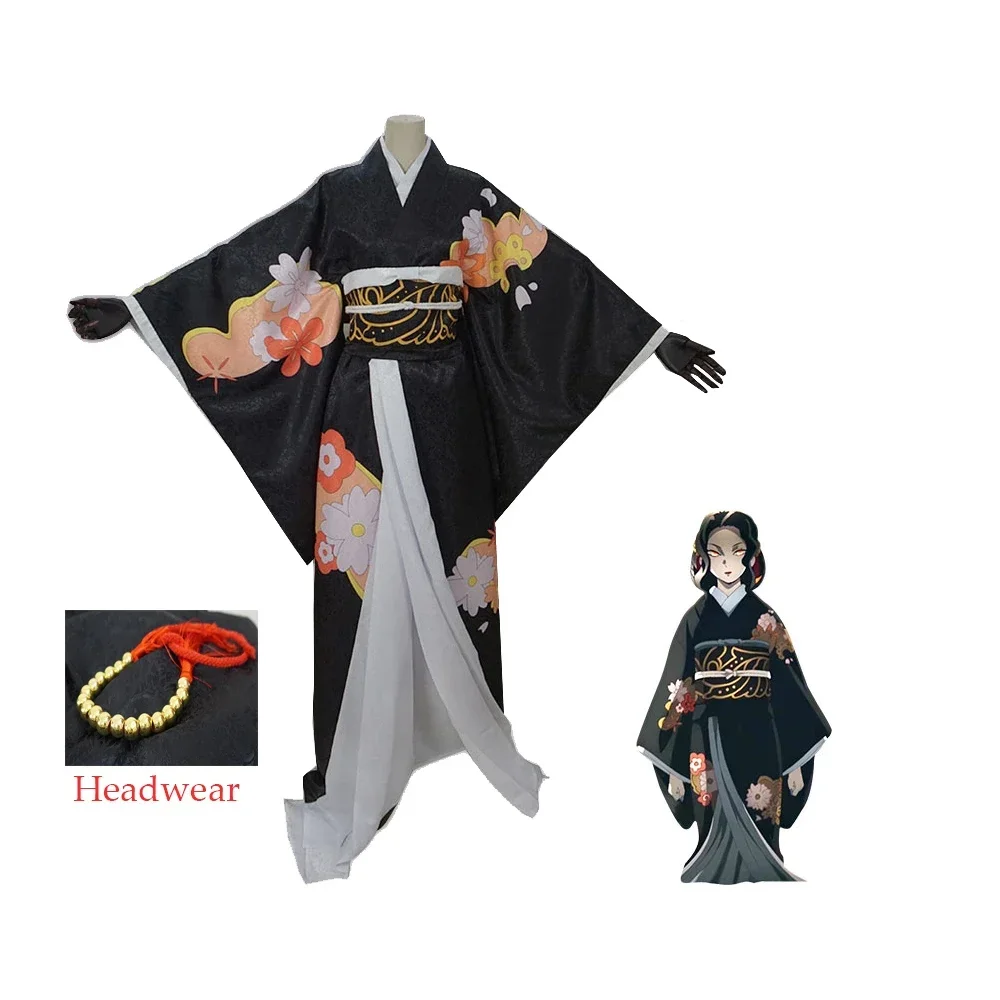 

Anime Japanese Anime Cosplay Kibutsuji Muzan Cosplay Costume Cross Dress Women Kimono For Halloween Party