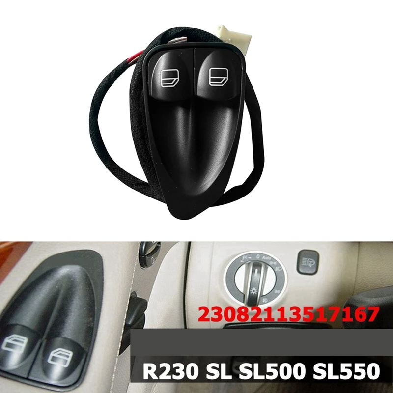 5X 23082113517167 Left Car Power Door Window Switch For Mercedes-Benz R230 SL SL500 SL550