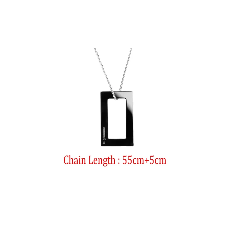 Le Gramme Silver Jewelry 1.1g 2.5g Round Necklace 1,5g 3,4g Rectangle Necklace Pendant High Quality Jewel Wholesale Price