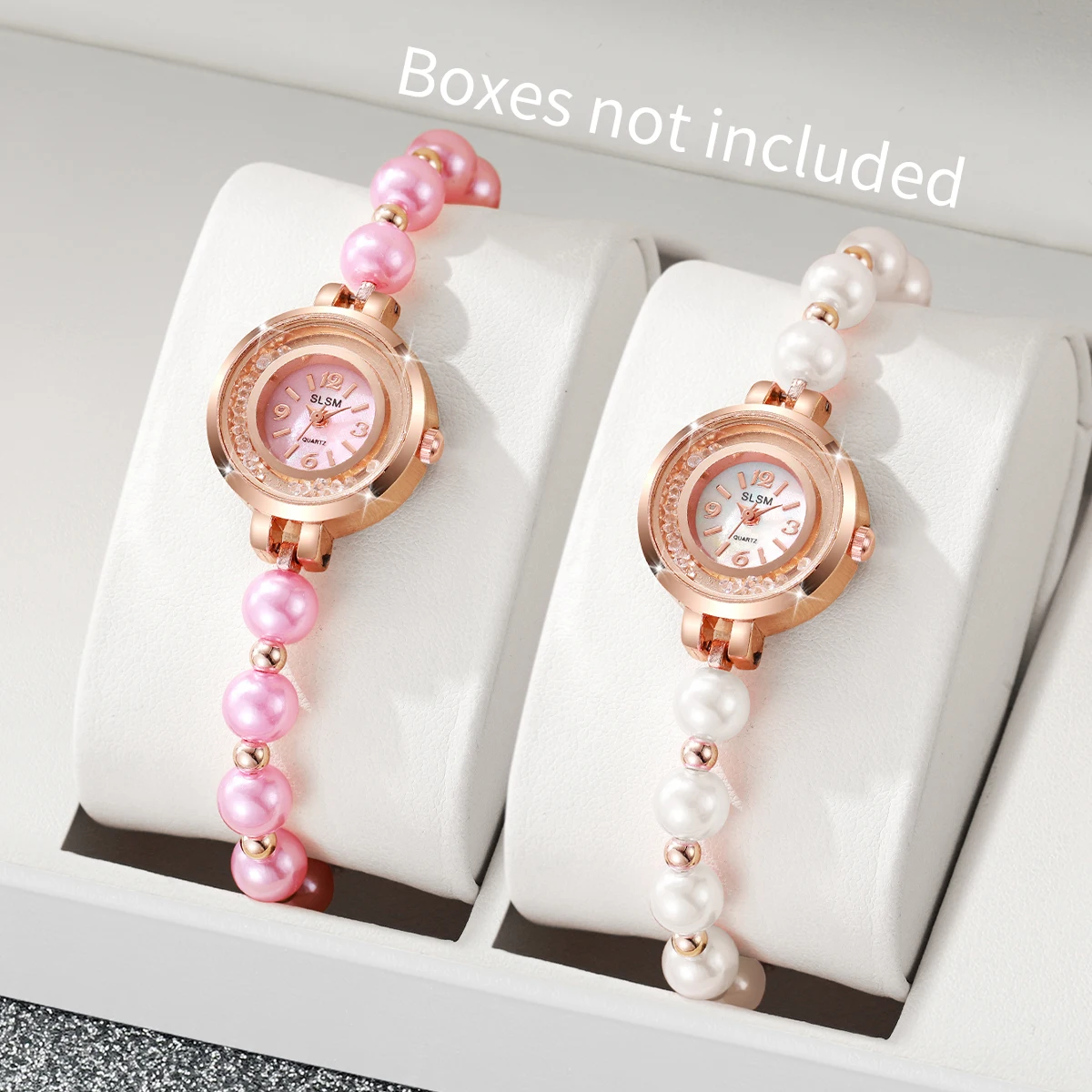 

2 шт./компл. роскошные женские часы со стразами, модный браслет с искусственным жемчугом, кварцевые наручные часы Reloj Mujer (без коробки)
