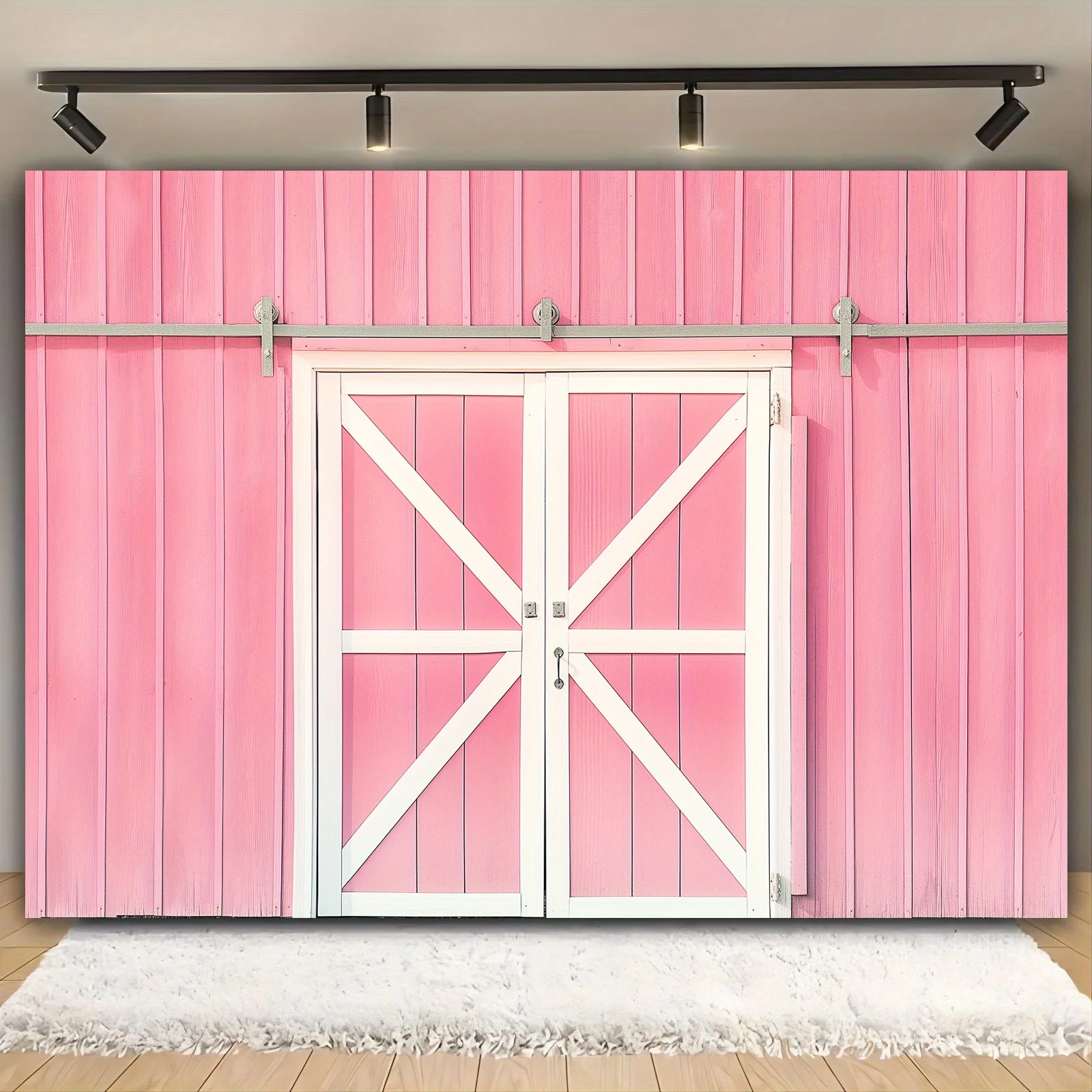 1 piece, rustic pink barn wood background, Western farmhouse party decoration, cowgirl cowboy birthday, wedding