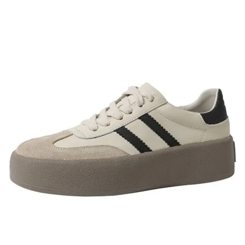 

Spring Comfortable Sneaker Shoes Women Platform Autumn Genuine Leather Women Casual Shoes Forrest Gump Women Shoes Large Size 43