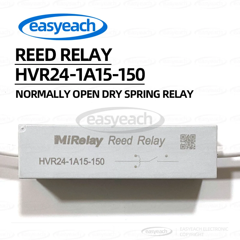 HVR24-1A15-150 normally open high-voltage dry spring relay with 24v high voltage leads at both ends 150mm
