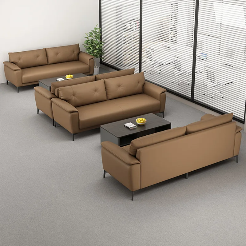 الجملة الفاخرة الأسود الأعمال غرفة الاستقبال غرفة الاجتماعات ثلاثة أشخاص شخص واحد صغير بسيط أريكة مكتب حديثة #6