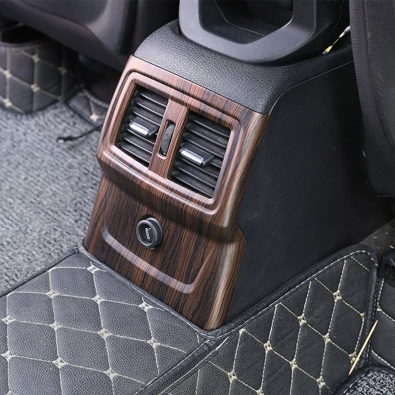 

Pine Wood Grain ABS Plastic Rear Row Air Conditioning Vent Frame Trim For BMW X1 F48 2016-2018 For BMW X2 F47 2018