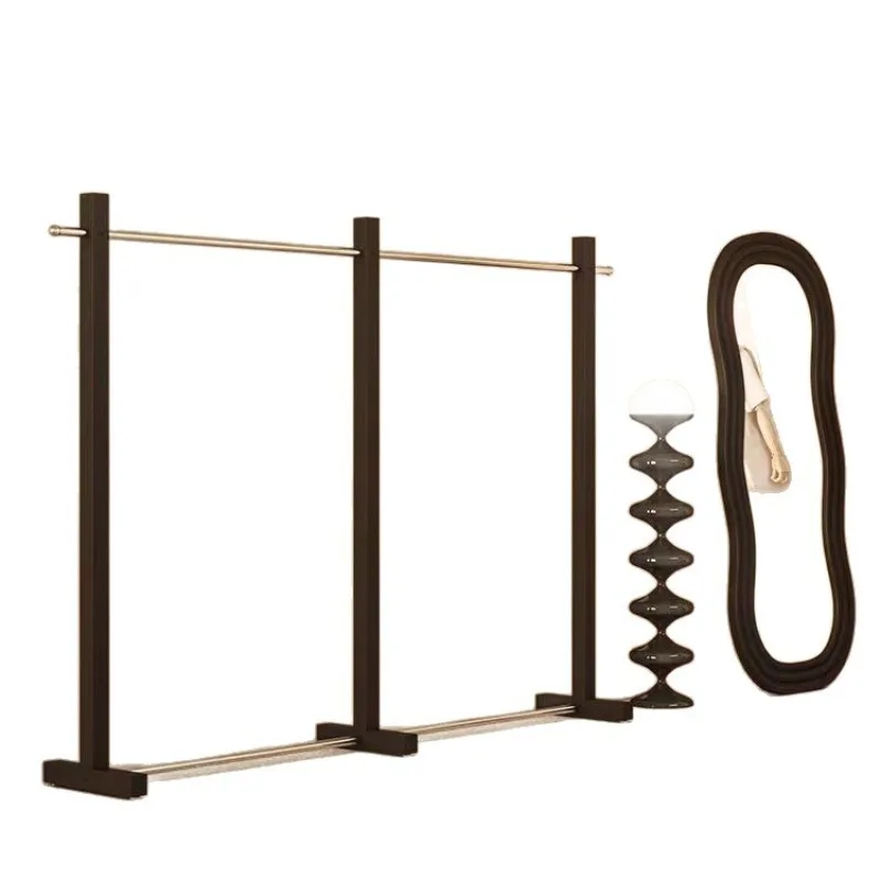 Display Rack Stainless Steel Brushed Rod Hanger Floor Type