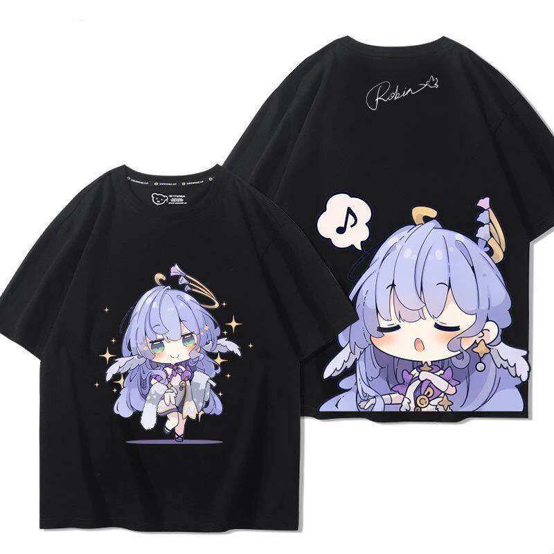 Game Honkai Star Rail Robin Cosplay 3D Men's T-shirt Fashion Cool Kawaii Kid Anime T shirt Casual Harajuku Short Sleeve Y2k Tops