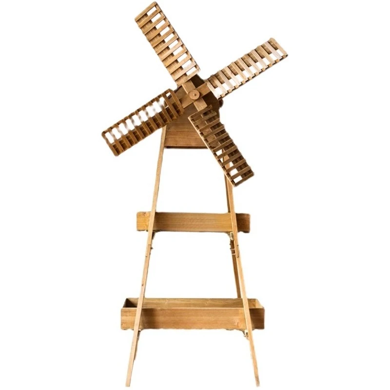 

Garden windmill flower rack, living room floor-to-ceiling flower rack rack