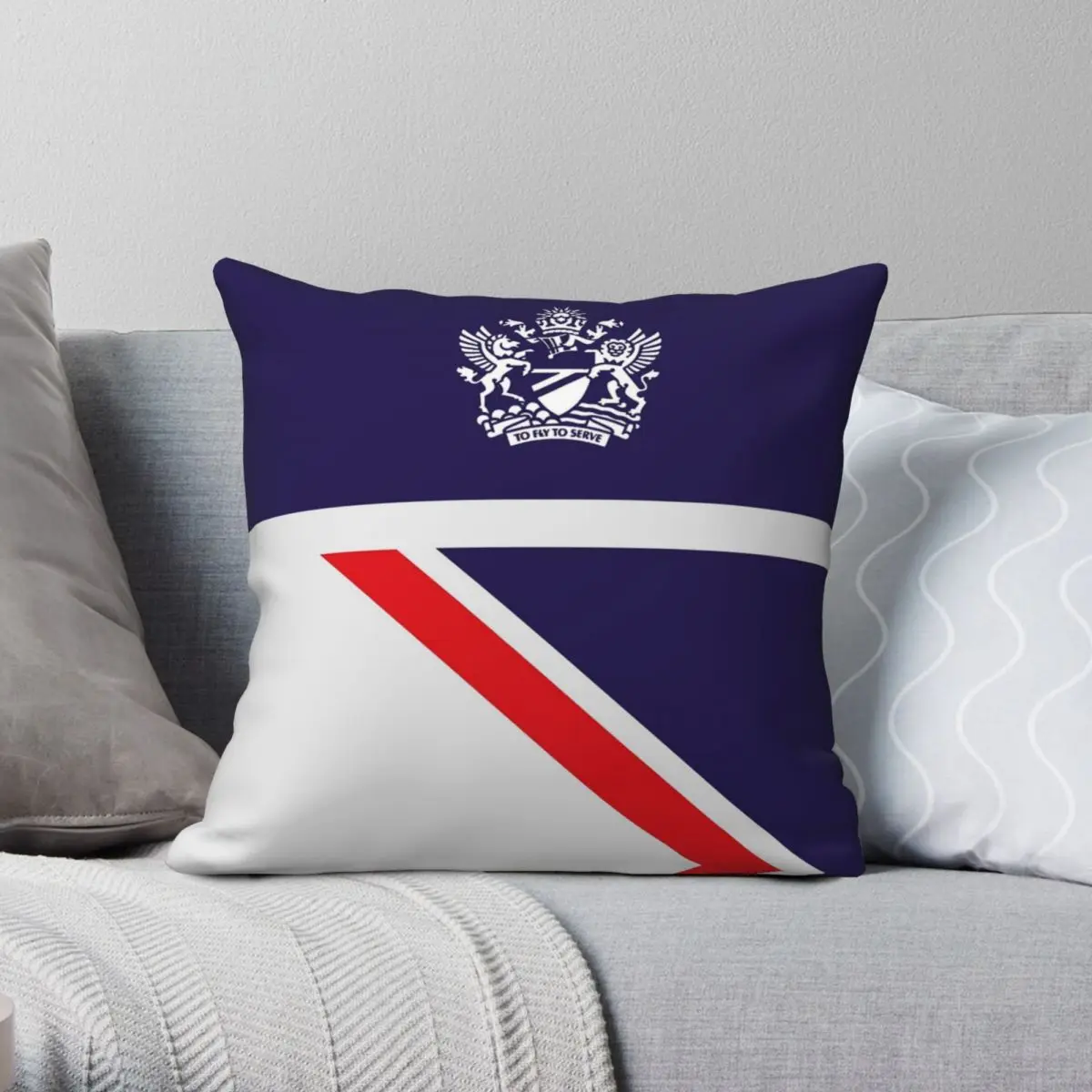 

British Airways Landor Pillowcase Polyester Linen Velvet Creative Zip Decorative Pillow Case Sofa Cushion Cover