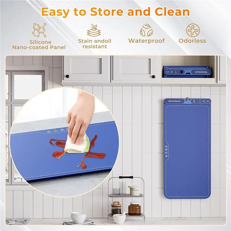 A39M Warming Mat For Food Extra Large Warmer Trays Chafing Dishes Buffet,Portable Countertop Food US Plug