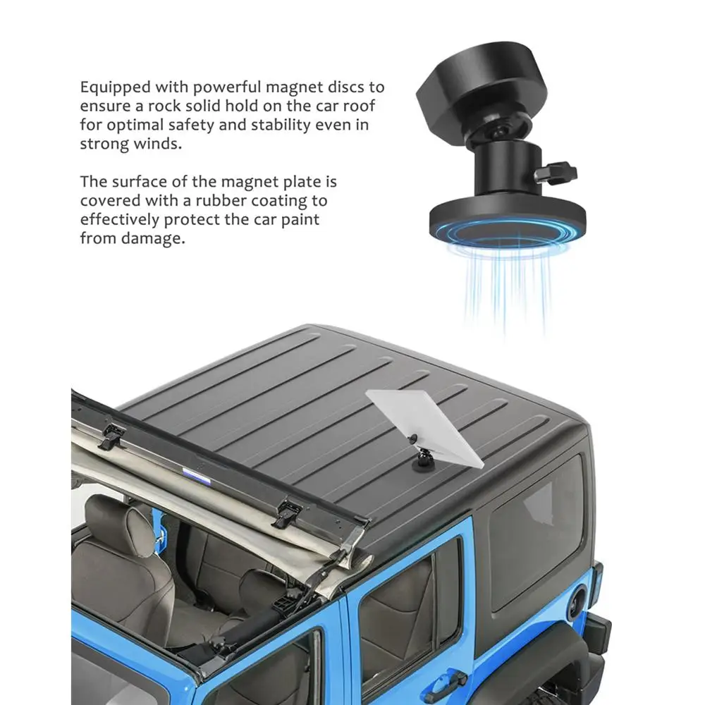 دعامة مغناطيسية قوية لـ Starlink Mini Car حامل تثبيت قابل للتعديل يستخدم لسطح سقف RV لملحقات Starlink Mini