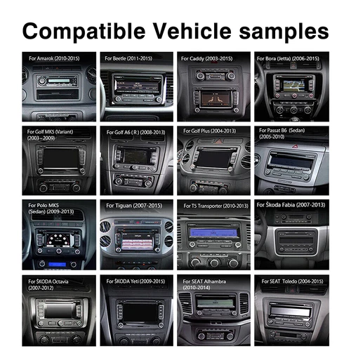 Imagen 2 del producto 7 ""2 Din HD medios de coche vídeo RDS Airplay Radio de coche CarPlay Android Auto Audio estéreo para Volkswagen/Seat/Skoda/Passat/Golf/Polo