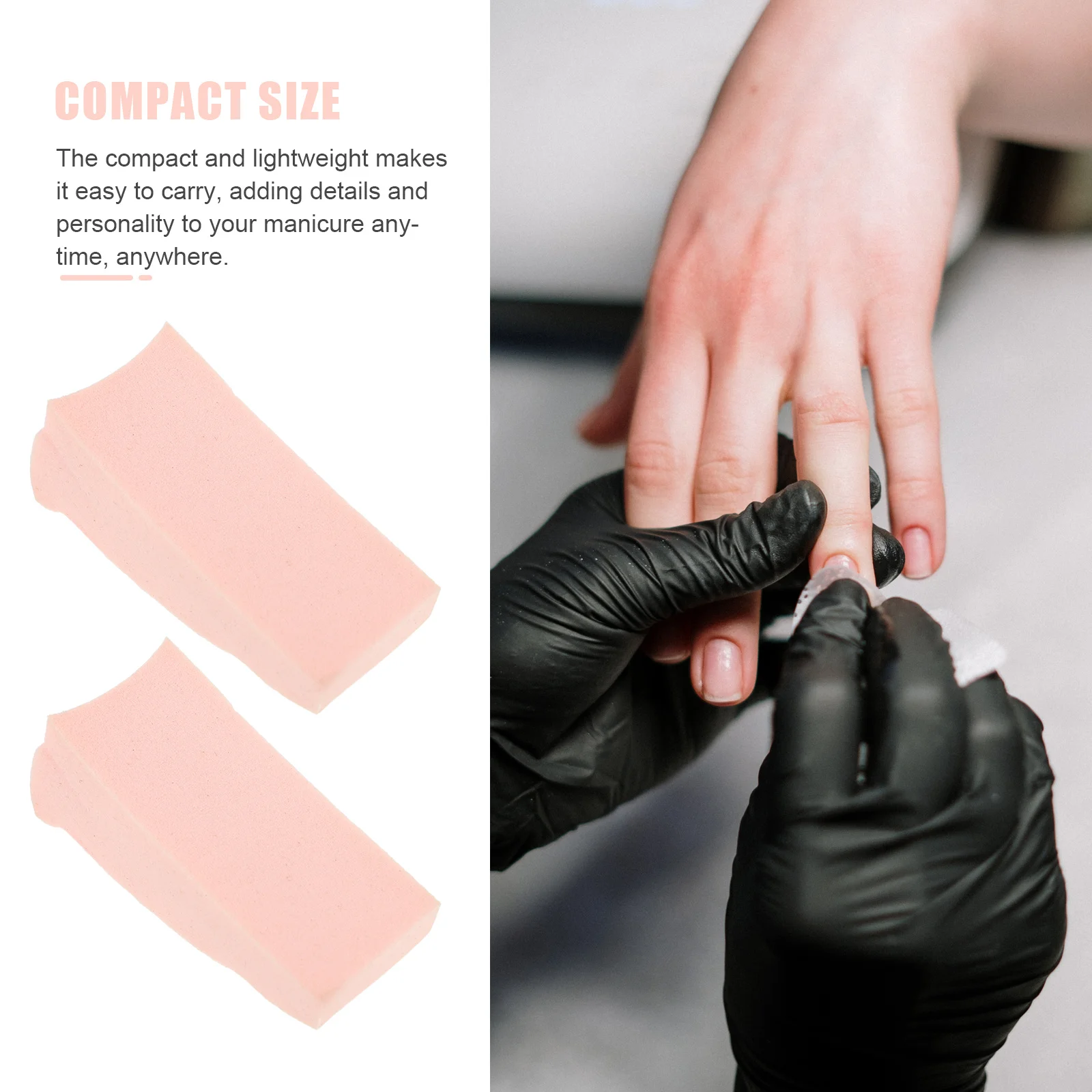 

8Pcs Nail Art Sponge Blocks Soft Elastic Water-Absorbent Manicure Sponge for Gradient Nail Design DIY Makeup Application Tools