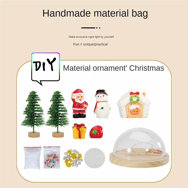 Luz nocturna DIY, regalos de luz navideña DIY para niñas y niños de 4 a 12 años, para cumpleaños y Navidad
