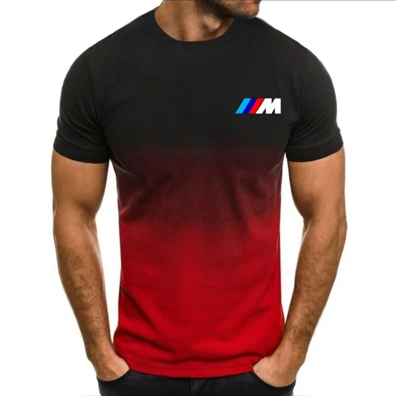 BMW Logo Motorcycle Racing Team Men T-shirt Summer Short Sleeve Women Tee Shirt 100% Cotton Fashion Couple Clothes Tops