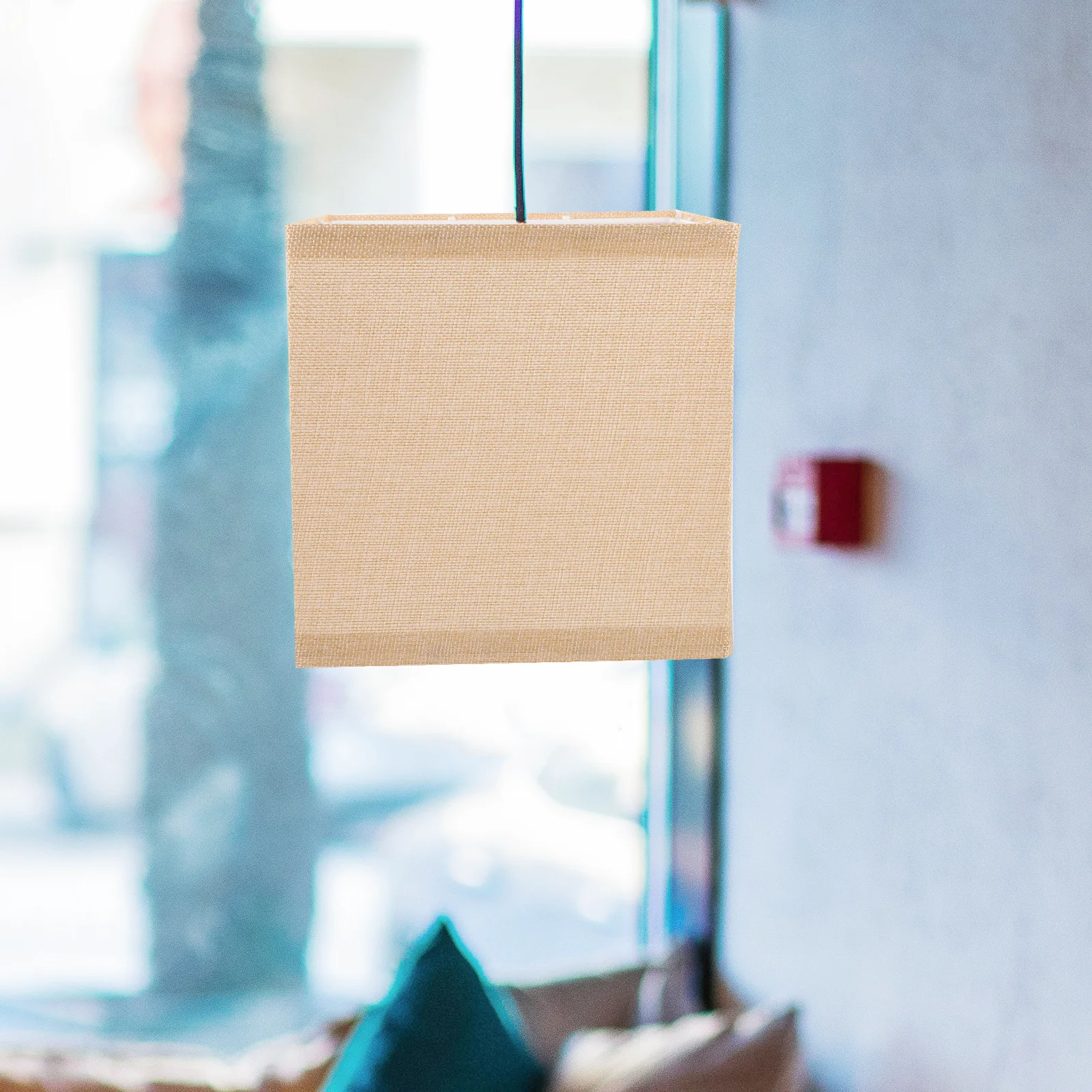 

Square Fabric Lampshade Medium Table Lamp Cover Beige Replacement For Bedside Floor Light Decorative Lamp Shade For Living
