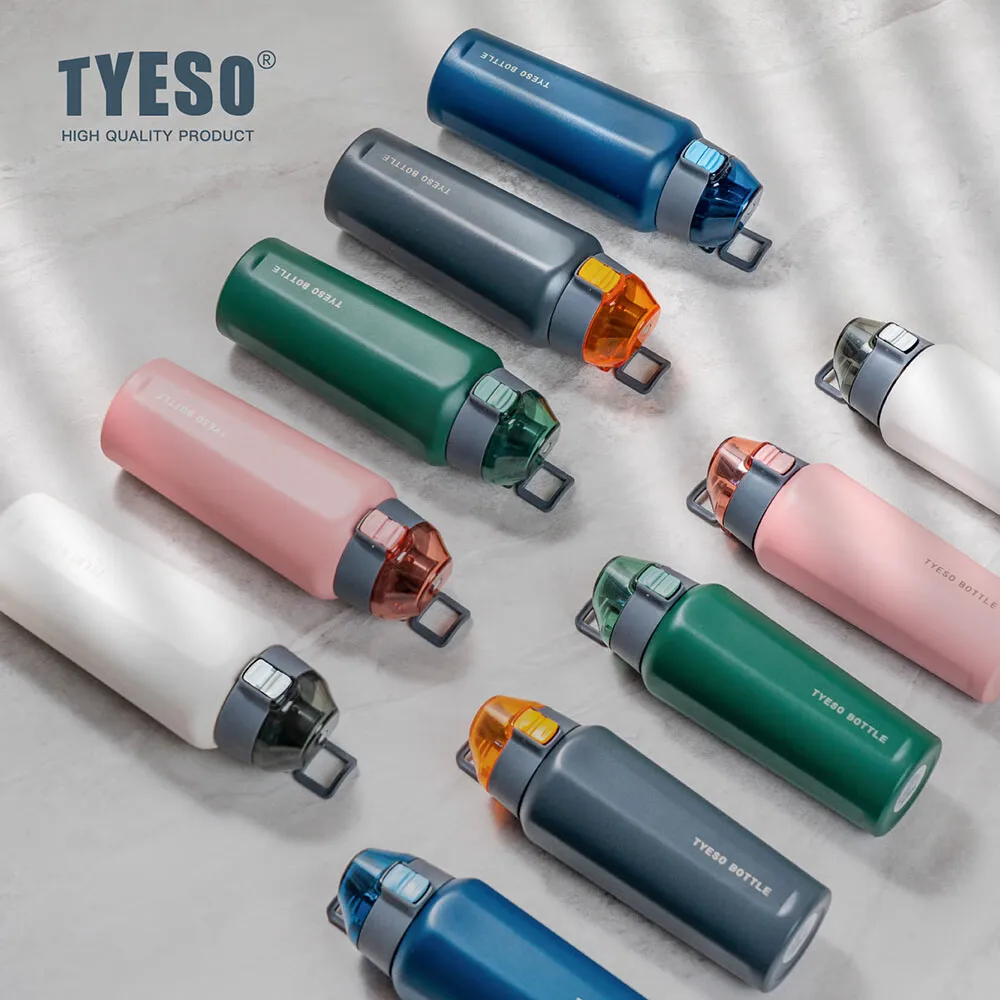 

Tyeso 304 Stainless Steel Double Wall Thermos Sports Bottle 600ml Outdoor Vacuum Flask Insulated Leak Proof Tumbler Cup TS-8817
