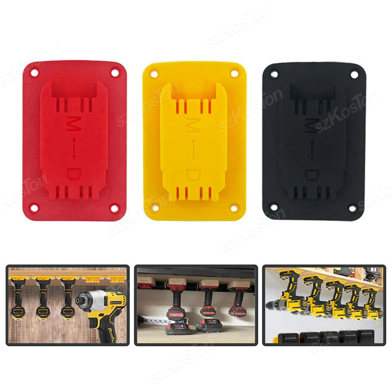 5 Pack Tool Mount Storage Bracket For Dewalt 14.4V/18V/20V For Milwaukee 18V Li-ion Battery Tool Drill Holder Slots Stand