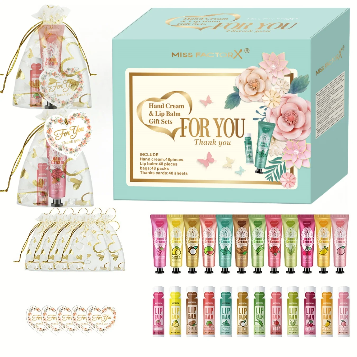 48-sets-boxes-luxury-gift-boxes-holiday-gifts-12-flavor-hand-cream-sets-and-lip-balm-sets-new-wedding-thank-you-gifts-for-custom