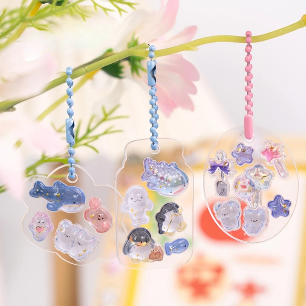 1 قطعة/4 قطعة الكرتون ثلاثية الأبعاد قطرة الإغاثة ملصقات أرنب صغير حيوانات البحر القطط سكرابوكينغ Diy بها بنفسك مجلة لطيف القرطاسية المدرسية ملصقات