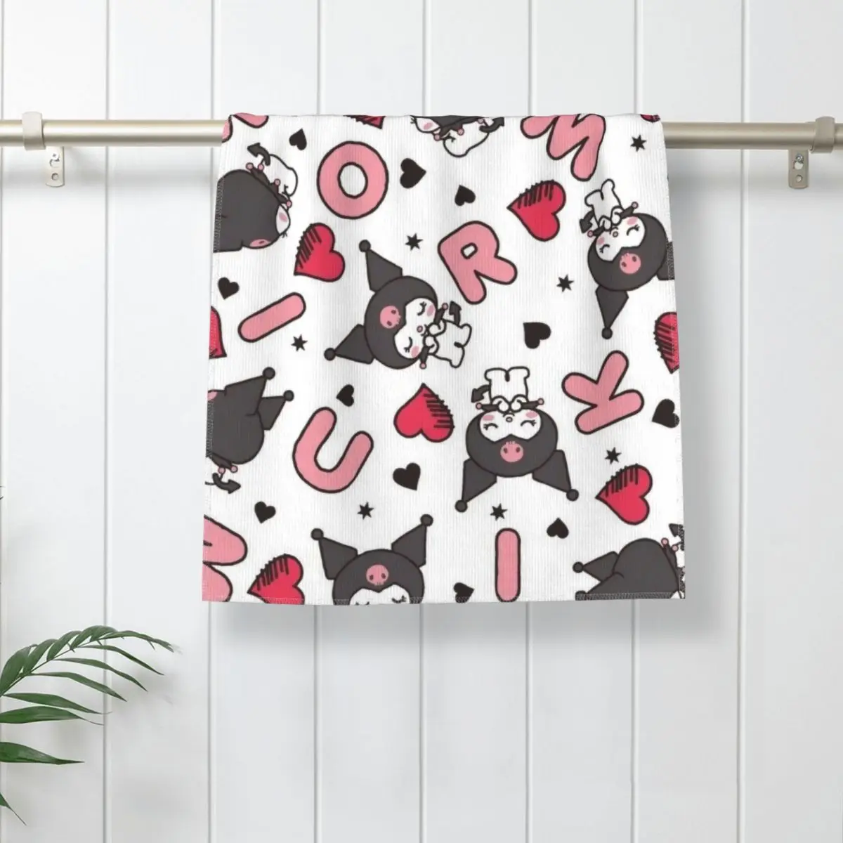 

Kawaii Sanrio Kuromi Cartoon Towel Summer Microfiber Bath Towel Lightweight for Travel