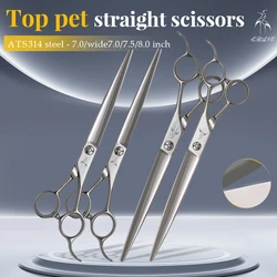 Crane 7/7.5/8.0 inch ATS314 steel dog grooming scissors for pet cutting scissors dog scissors grooming shears tesoura tijeras