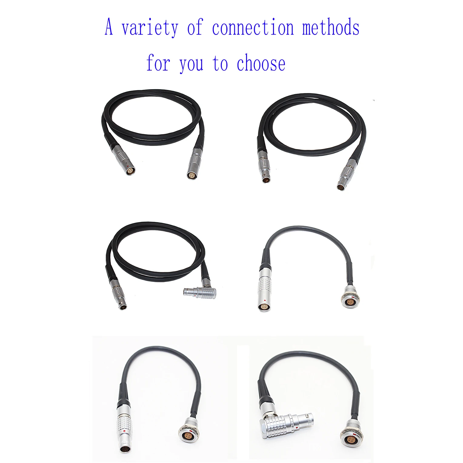 0B FGG silver/black aviation plug connector welding 1-meter shielded/unshielded cable