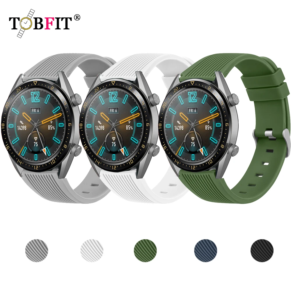 22mm Silicone Strap For Huawei Watch Gt 2 Pro 46mm Sport Watchband Wristband For Huawei Watch Gt Active/ GT 2E Replacement Strap