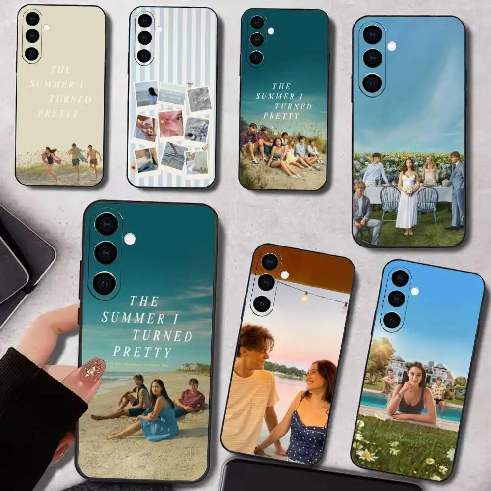Coque de téléphone The S-Summer I turned, jolie coque noire souple pour Samsung Galaxy A73,A72,A71,A70,A53,A52,A51, autres