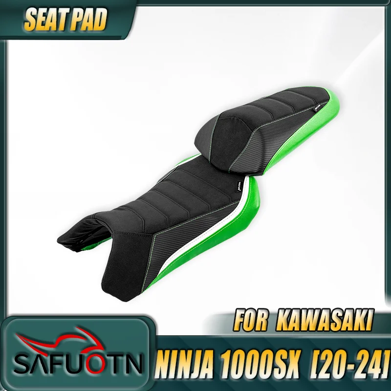 

Motorcycle Seat Pad Cover For Kawasaki Ninja 1000SX 2020-2024 Front Driver & Rear Passenger Seat Cowl Pillion Saddle Cushion