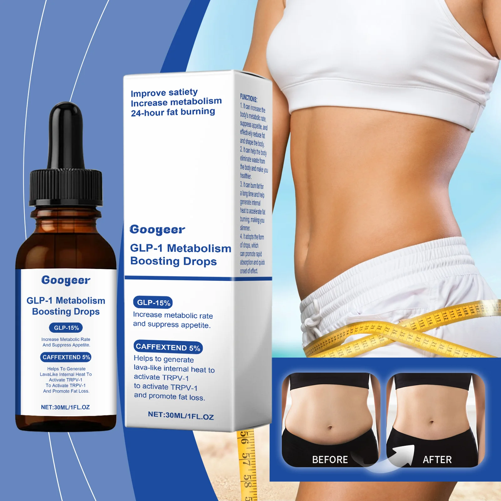 قطرات الصحة التمثيلية لتخفيف الوزن، مكمل غذائي، مستخلص سائل للبالغين، مكمل صحي طبيعي عشبي #3