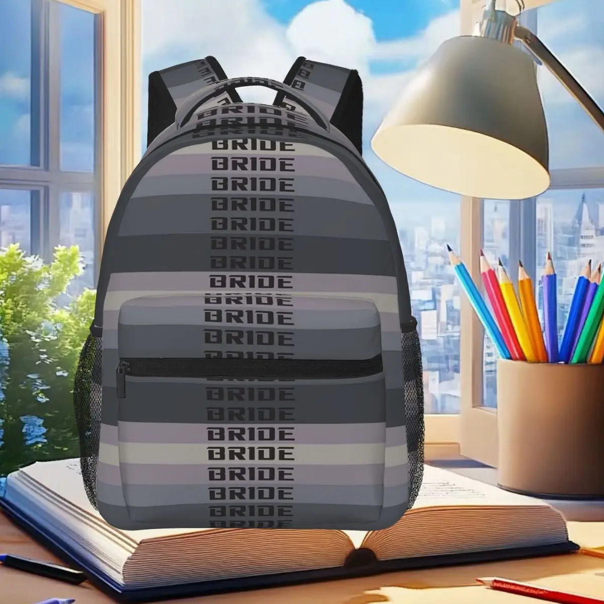 Bride Jdm Material Backpack Student Boys Girls BookBag Kids School Bag Laptop Shoulder Bags for Men Women
