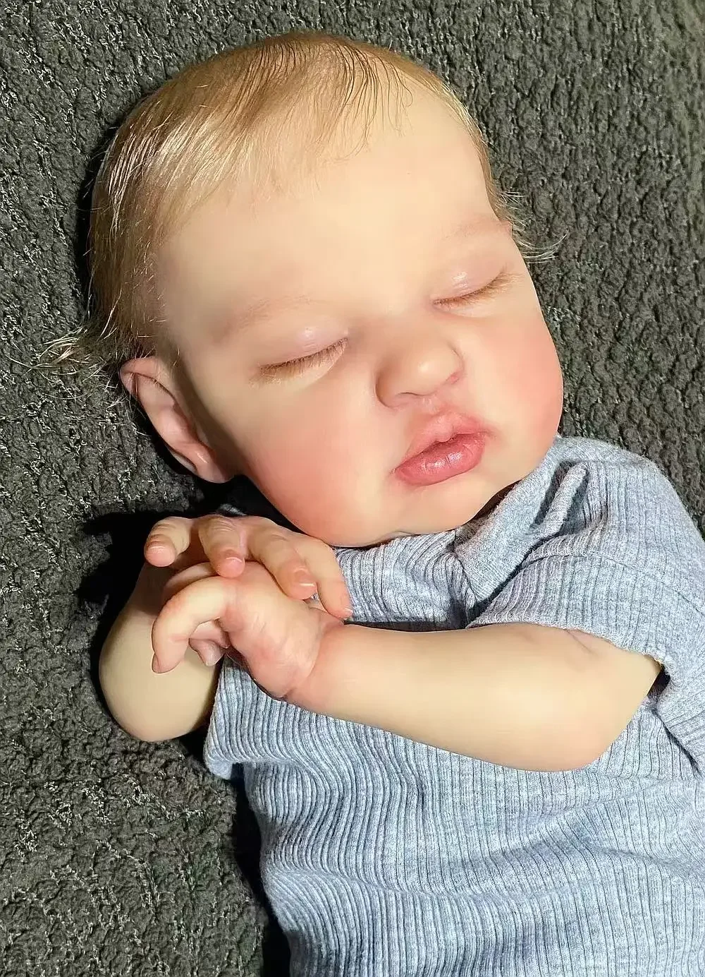 EGO fornitura limitata personalizzata da 19 pollici Reborn Baby Teddy con mohair radicato a mano bambola già finita con vestito diverso