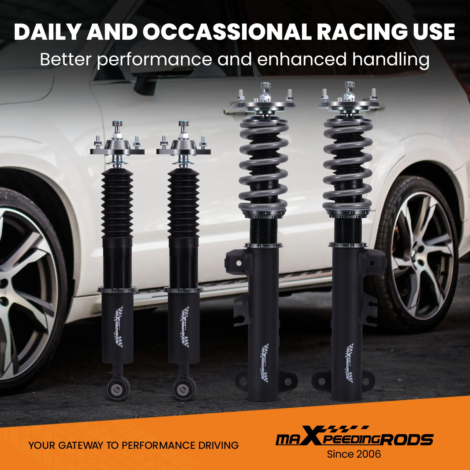 Entretoises de suspension Coilover réglables, kit de ressort hélicoïdal, 24 voies, BMW 3s, E36, 318i, 323i, 325i, 328i