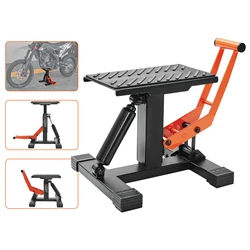SucceBuy Motorcycle Jack Lift Stand 440lb Dirt Bike Lift Stand Hydraulic Lift Operation Adjustable Height Hoist Table for Repair
