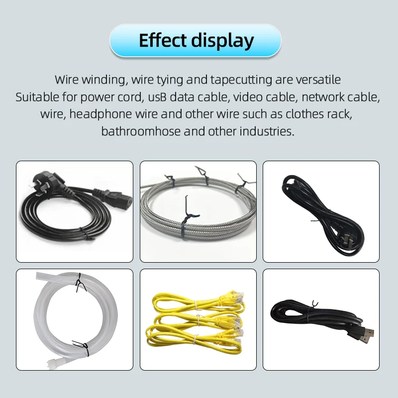 Máquina enrolladora de cables automática multifunción de 3-40mm con pantalla táctil, organizador profesional de bobinadora de cables para alimentación de datos, USB, HDMI