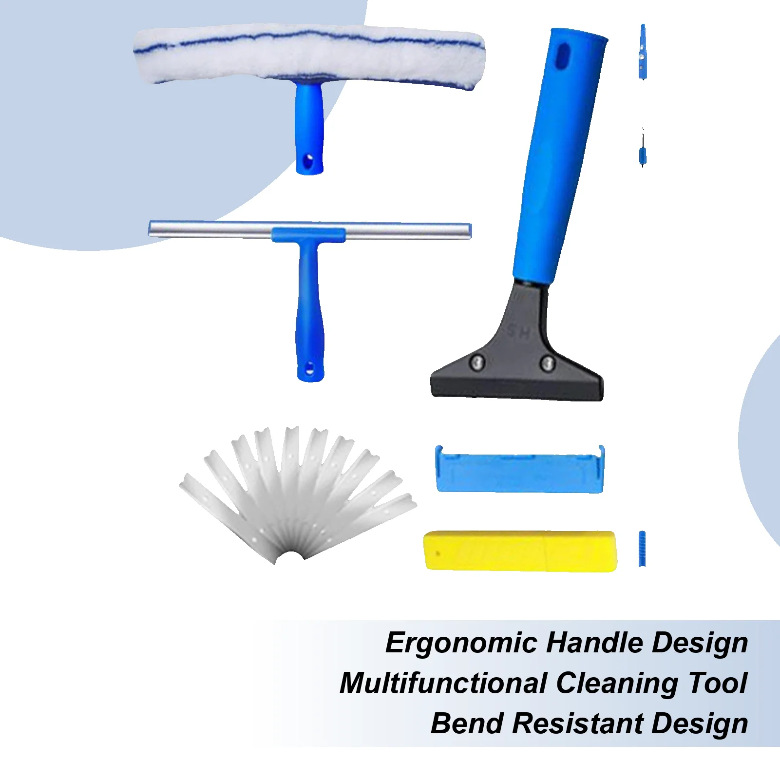 

Cleaning Squeegee Heavy Duty Telescopic Rotatable All Purpose Scrubber Bathroom Mirror Wiper Cleaner Tool For Tile Wall Bathroom
